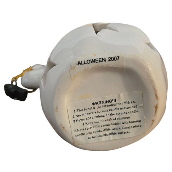 Ceramic Ghost and Spider Tea Light Holder Halloween Decor Candleholder - Picture 10 of 16